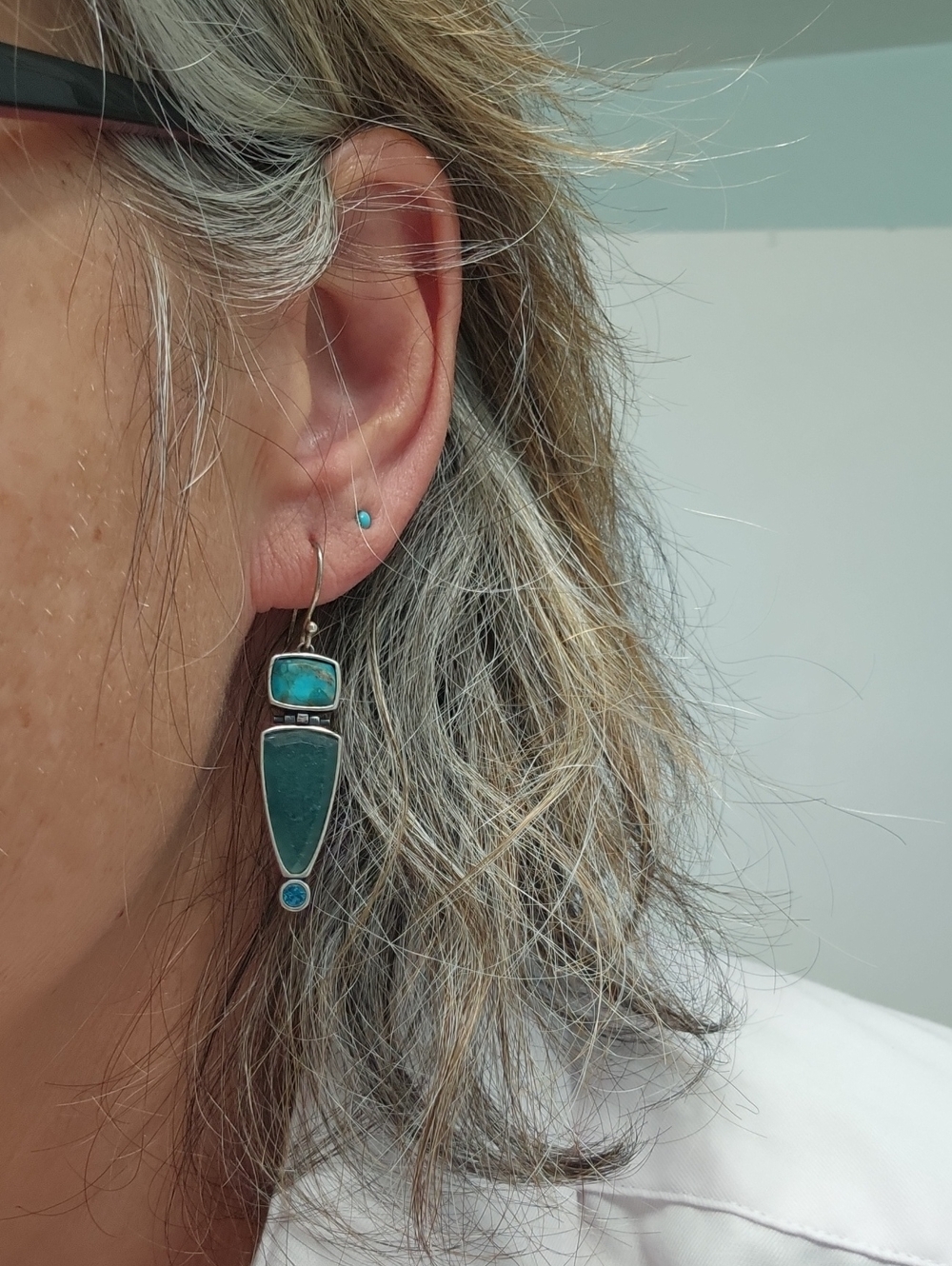 Silpada Silver Compressed Turquoise, Quartzite & Crystal